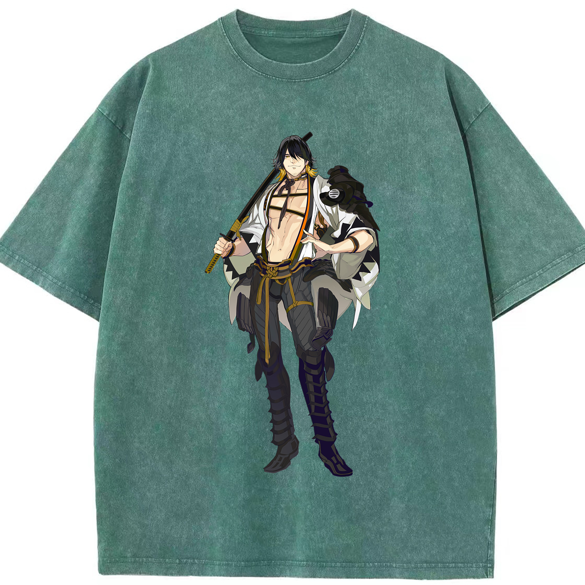 （画像用） 刀剣乱舞 Touken Ranbu 綿100% ヴィンテージ風 半袖Tシャツ（フロントプリント）